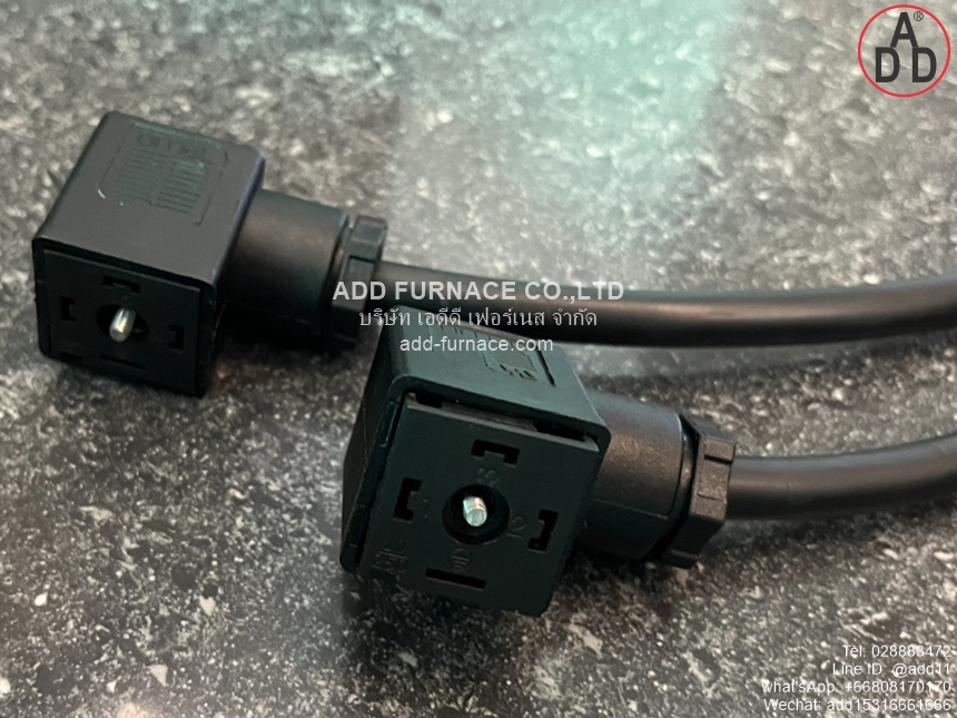 600003 AMP Plug Solenoid Valve Connector With Cable (2)